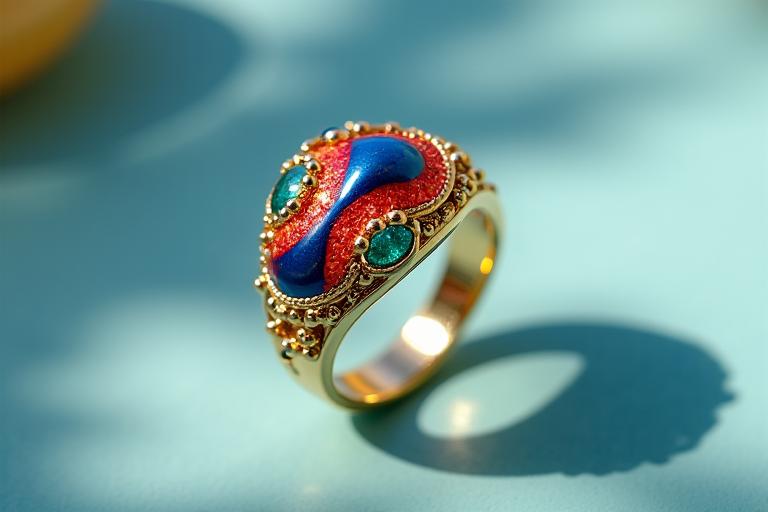 Enamel accent luxury jewelry