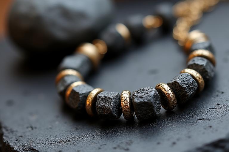 Volcanic lava stone jewelry collection